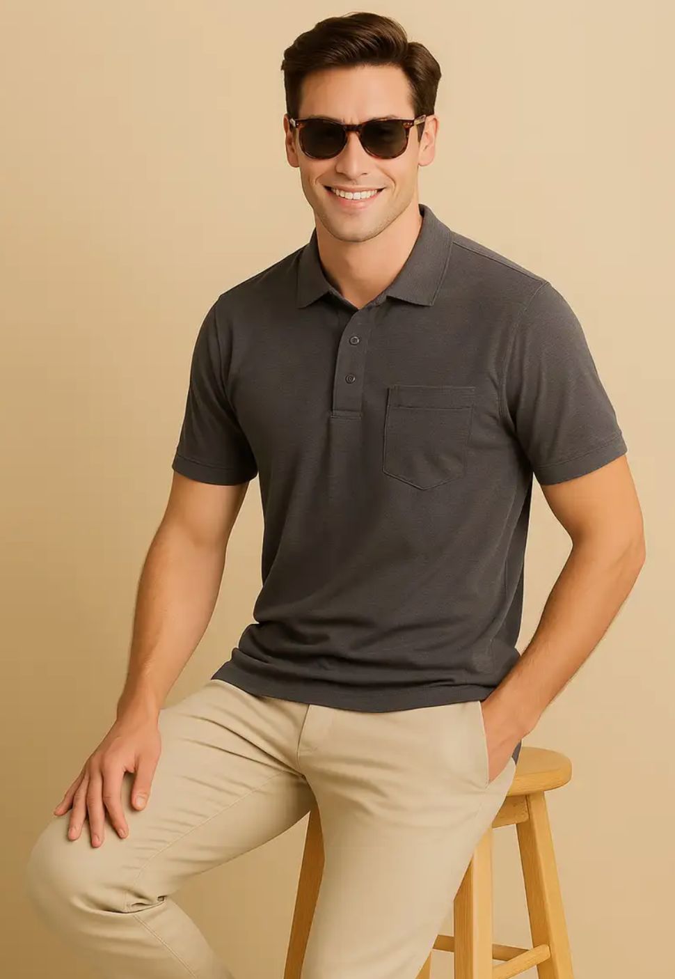 Poly Matte Solid Half Sleeves Mens Polo T-Shirt Pack Of 5