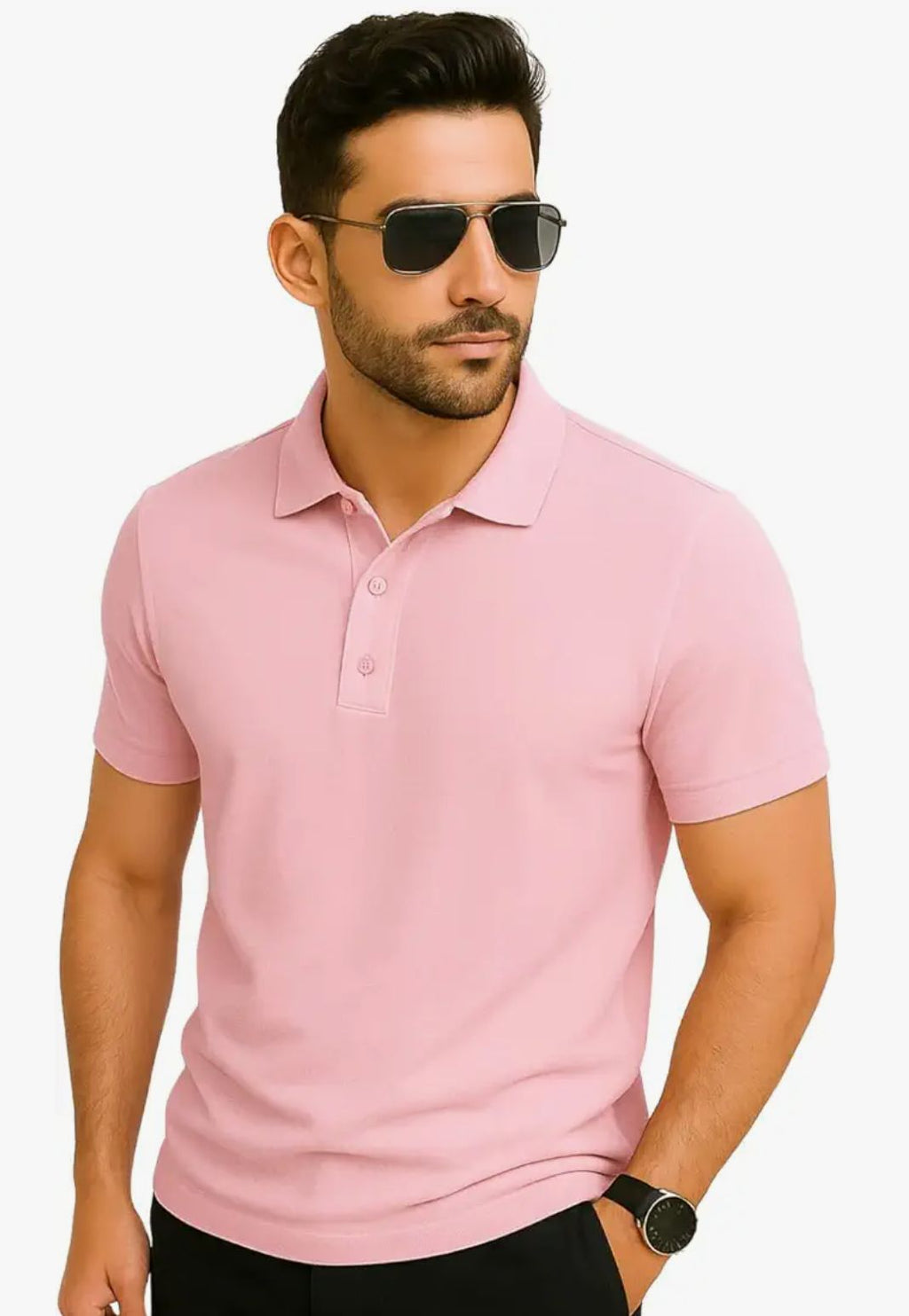 Poly Matte Solid Half Sleeves Mens Polo T-Shirt Pack Of 5